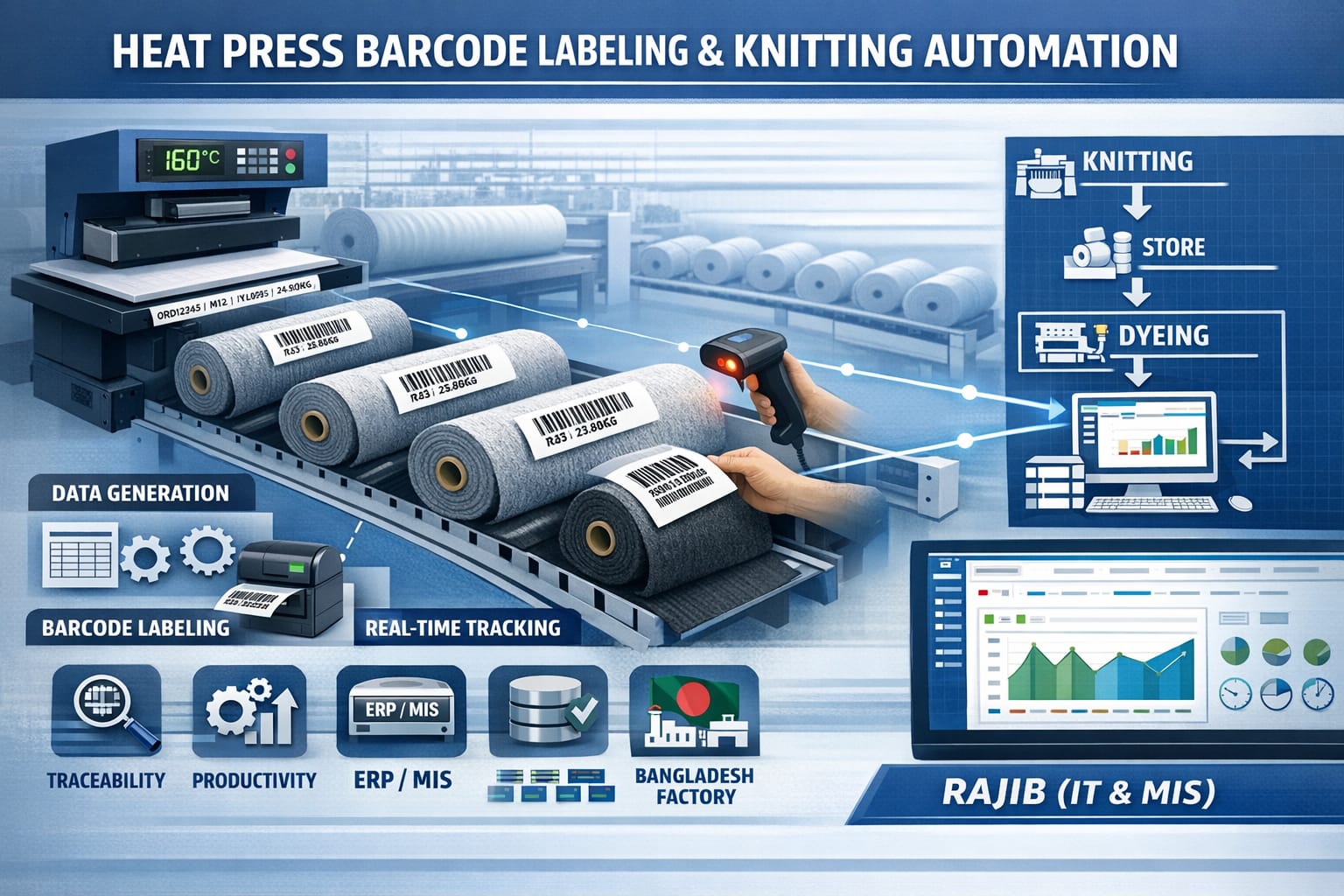 Heat Press Barcode System
